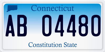 CT license plate AB04480