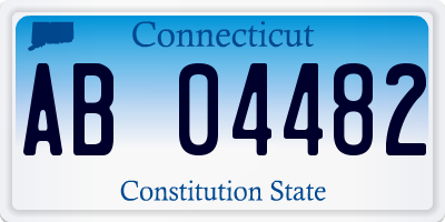 CT license plate AB04482