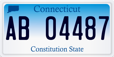 CT license plate AB04487