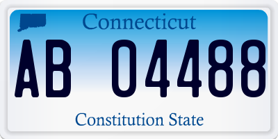 CT license plate AB04488