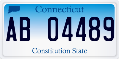 CT license plate AB04489