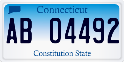 CT license plate AB04492