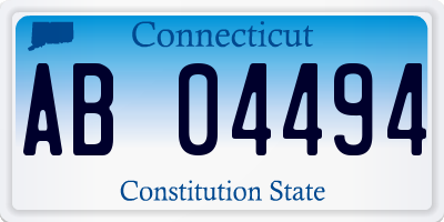 CT license plate AB04494