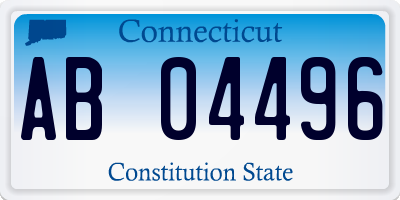 CT license plate AB04496