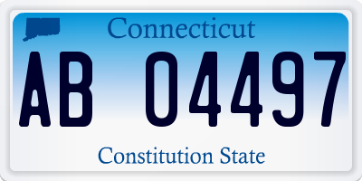 CT license plate AB04497
