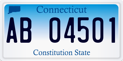 CT license plate AB04501