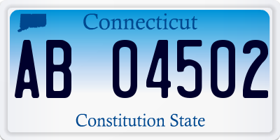 CT license plate AB04502