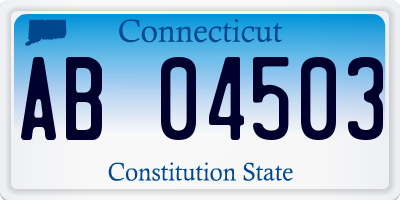CT license plate AB04503