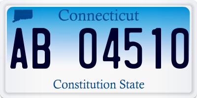 CT license plate AB04510