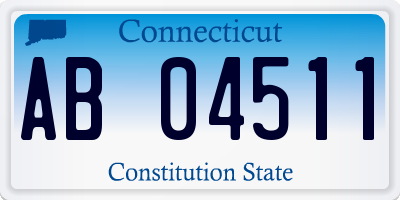 CT license plate AB04511