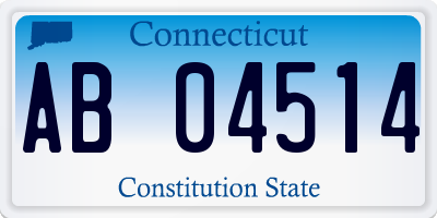 CT license plate AB04514