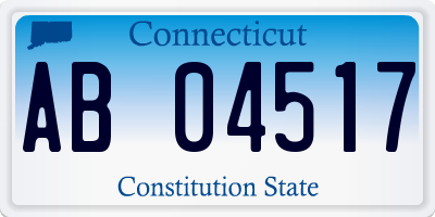 CT license plate AB04517