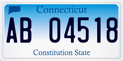 CT license plate AB04518