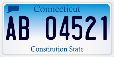 CT license plate AB04521