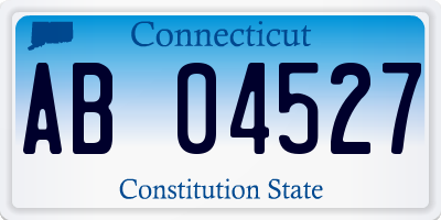 CT license plate AB04527