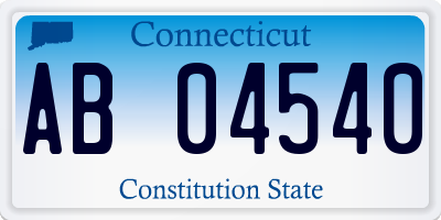 CT license plate AB04540