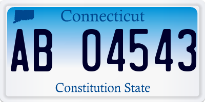CT license plate AB04543
