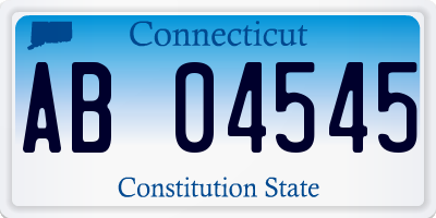 CT license plate AB04545