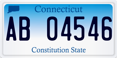 CT license plate AB04546