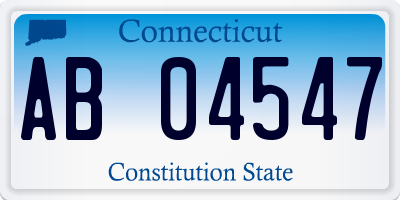 CT license plate AB04547