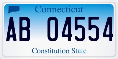 CT license plate AB04554