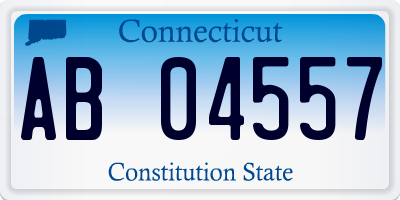 CT license plate AB04557