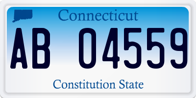 CT license plate AB04559