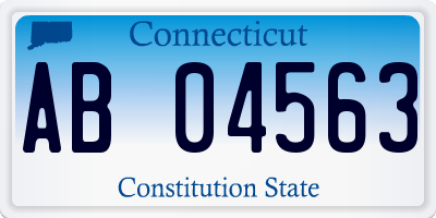 CT license plate AB04563