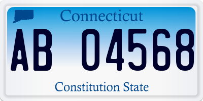 CT license plate AB04568