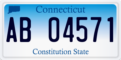 CT license plate AB04571