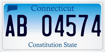 CT license plate AB04574