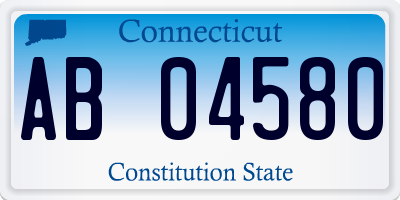 CT license plate AB04580