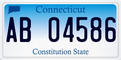 CT license plate AB04586