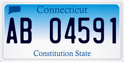 CT license plate AB04591