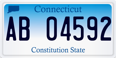 CT license plate AB04592
