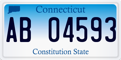CT license plate AB04593