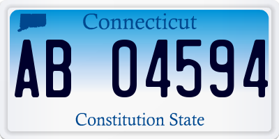 CT license plate AB04594