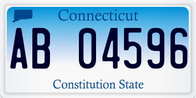 CT license plate AB04596