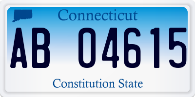CT license plate AB04615