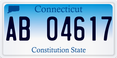 CT license plate AB04617