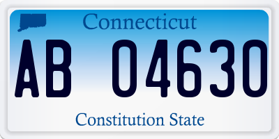 CT license plate AB04630
