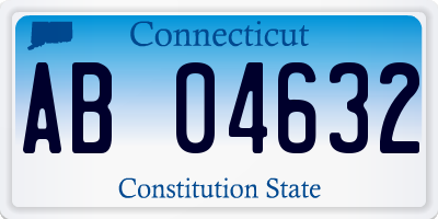 CT license plate AB04632