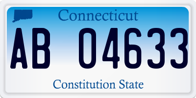 CT license plate AB04633