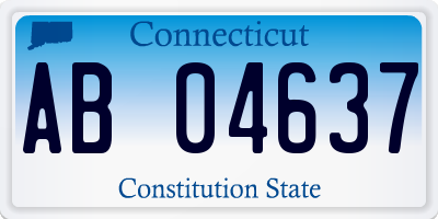 CT license plate AB04637