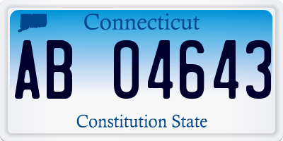 CT license plate AB04643
