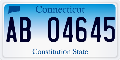 CT license plate AB04645