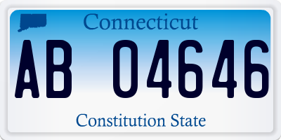 CT license plate AB04646