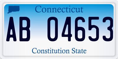 CT license plate AB04653