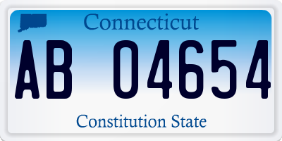 CT license plate AB04654