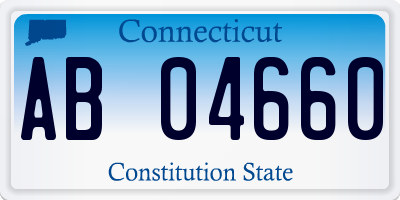 CT license plate AB04660